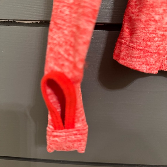 Nike Women's Red Long Sleeve Quarter-Zip Tee - Picture 5 of 6